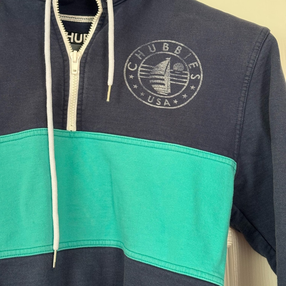 Chubbies Weekender Quarter Zip Pullover Sweatshirt Small
